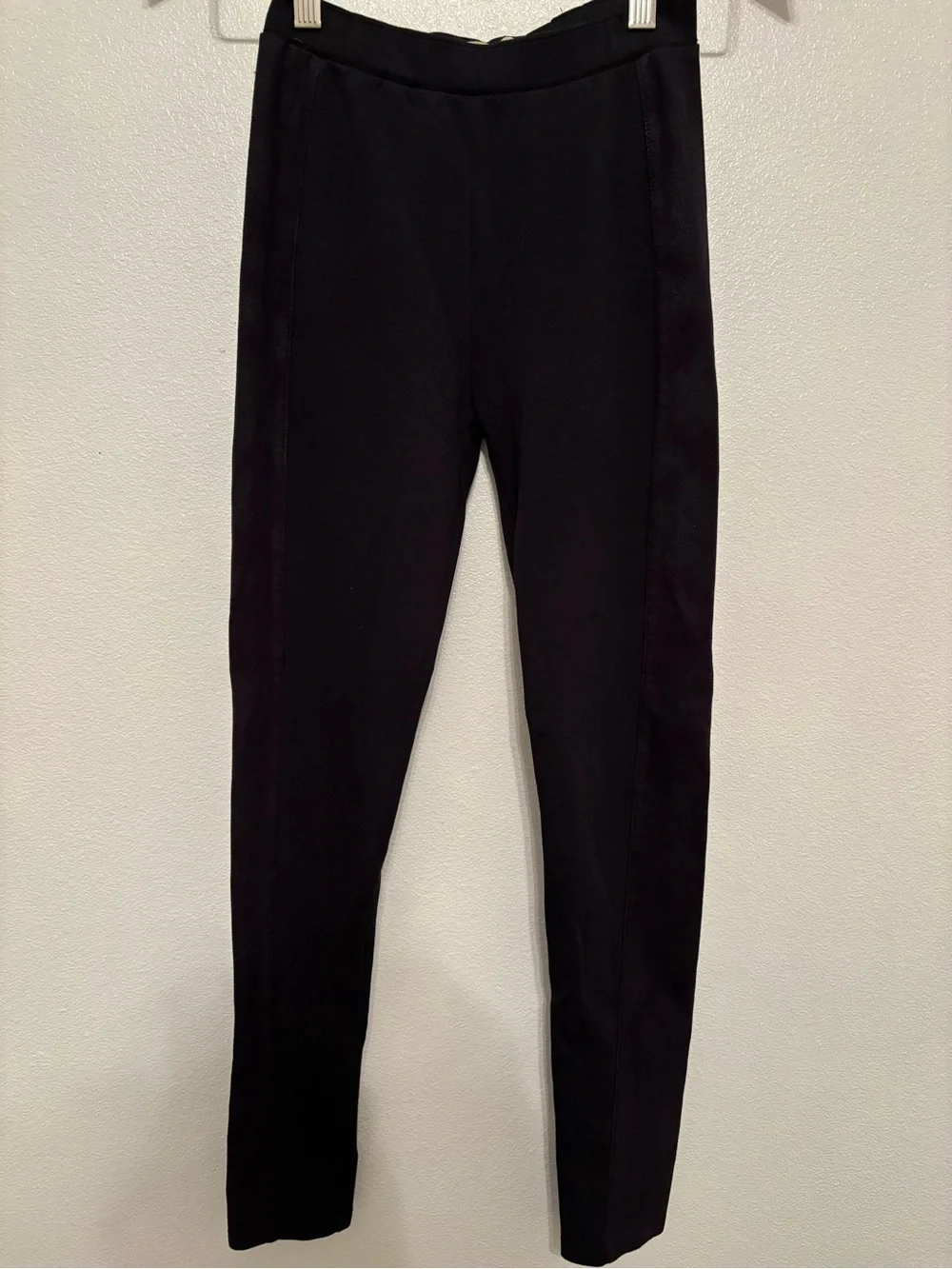 Hollister Black Leggings Faux leather stripe XS